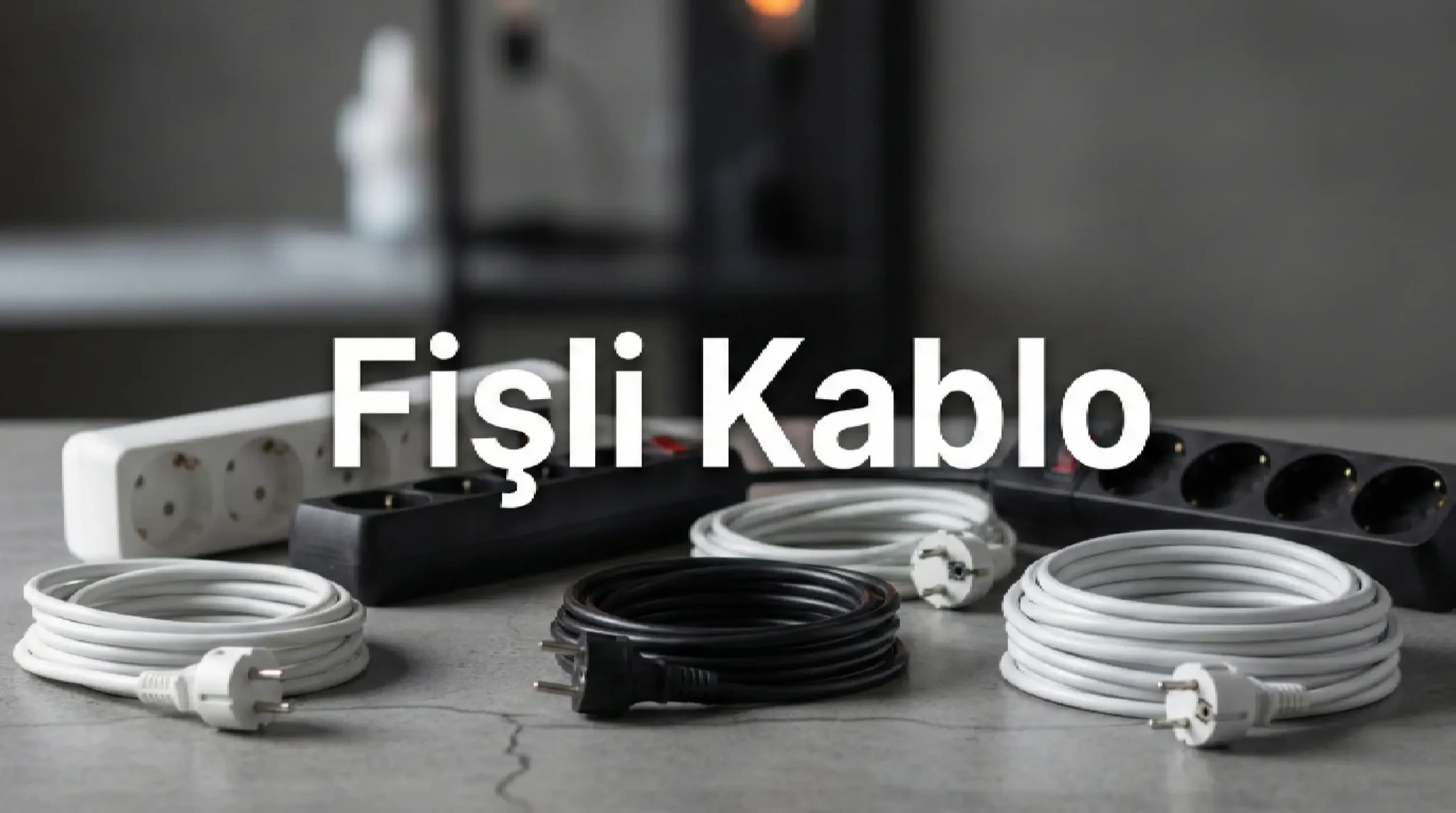 Abajur seti için fişli kablo seçenekleri