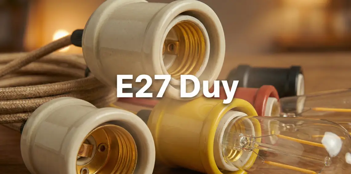E27 standart abajur duyu modelleri
