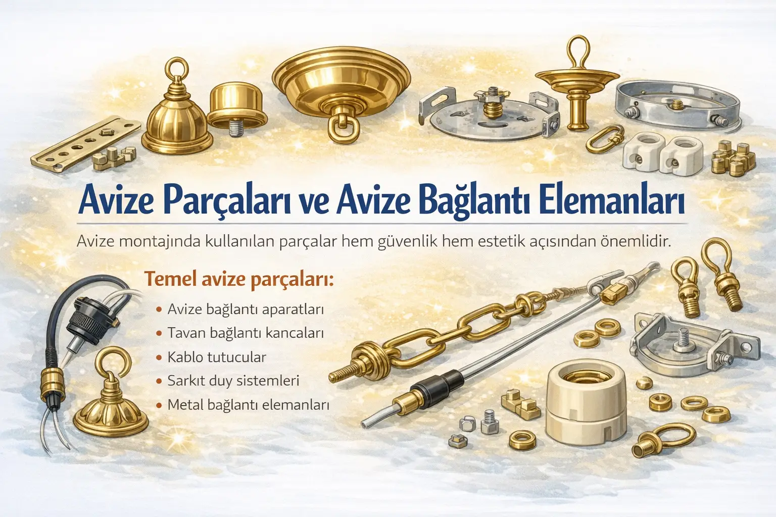 Avize Parçaları ve Avize Bağlantı Elemanları
