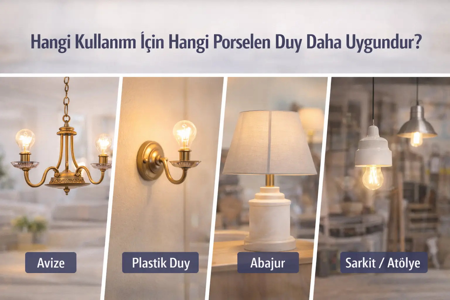 Hangi Kullanım İçin Hangi Porselen Duy Daha Uygundur