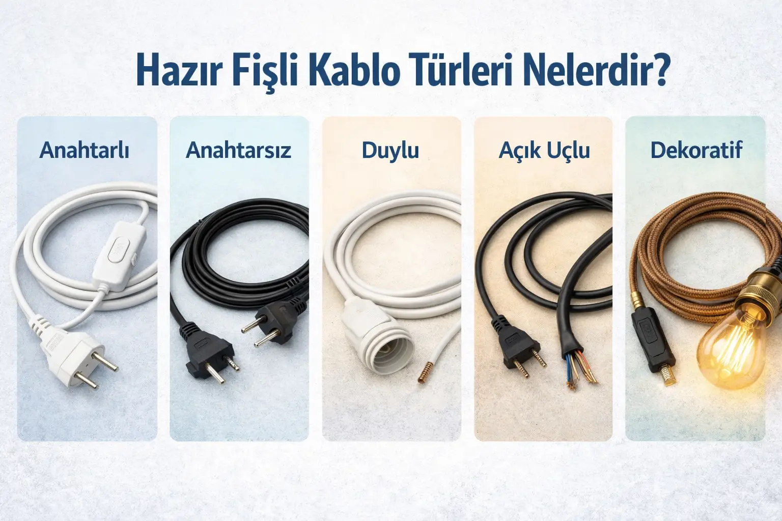Hazır Fişli Kablo Türleri