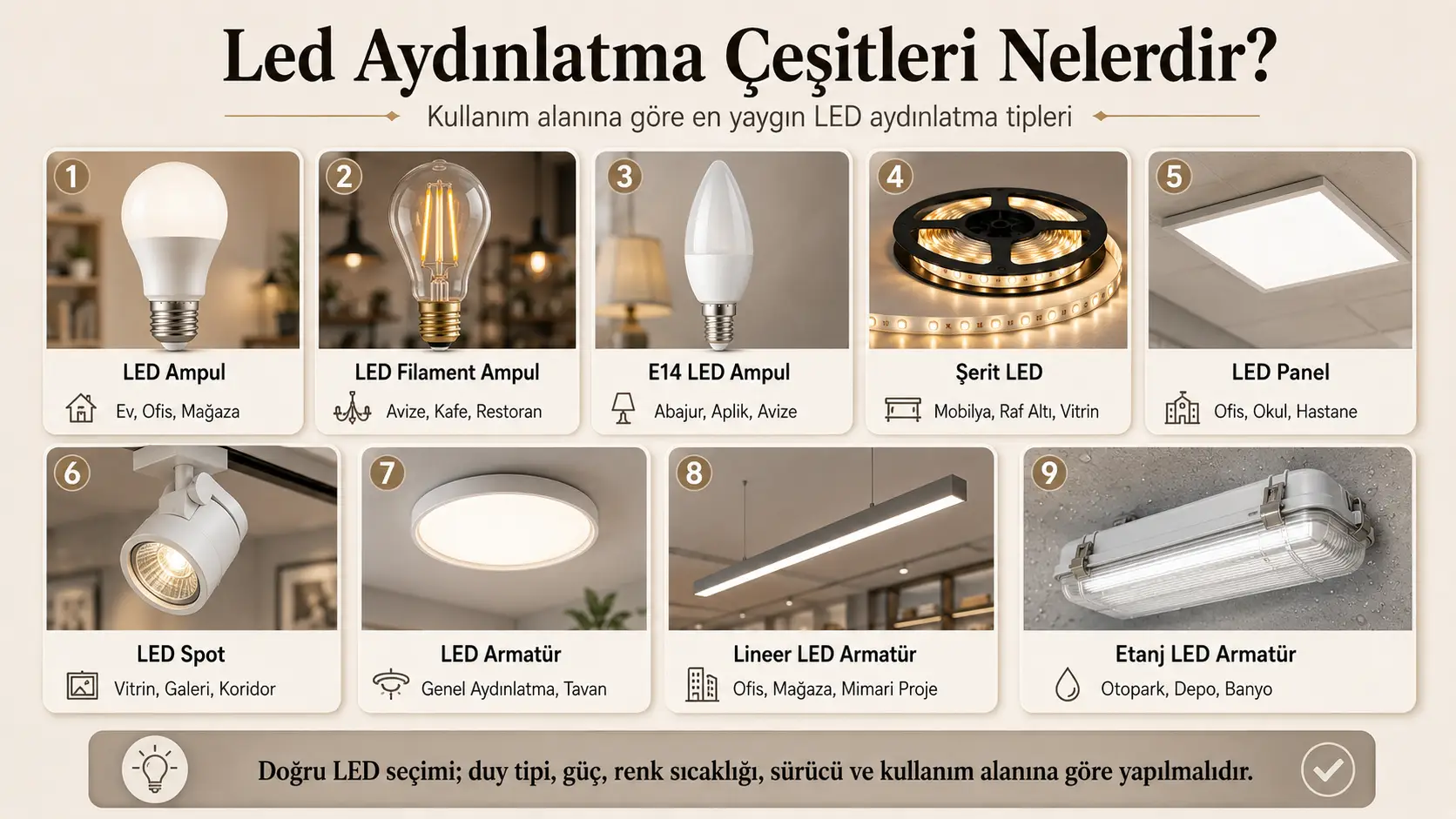 Led Aydınlatma Çeşitleri Nelerdir